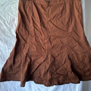 Brown Flared Skirt